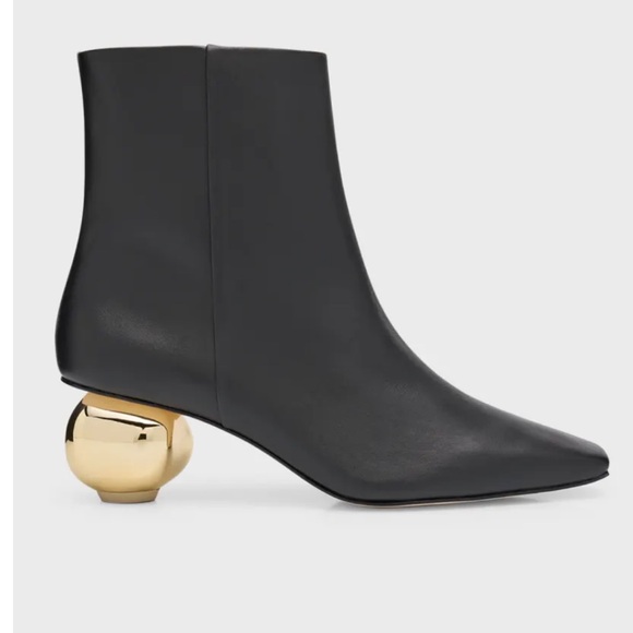 cult gaia Shoes - cult gaia leather boot with architectural heel